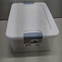 Sterilite+14948012+15+Quart+White%2fClear+Plastic+Storage+Box+With+Blue+Aquarium+Latches