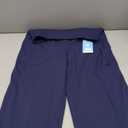 Womens High Waist Yoga Pants Stretchy Casual Trousers Straight Leg Pull On Side Pockets, Size: M