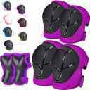 Kids/Youth Knee Pads Elbow Pads for Boys Girls 6 in 1 Kids Protective Gear Set Adjustable for Skating Cycling Bike Rollerblading Scooter Roller Skates, Size: S(3-8 Years)