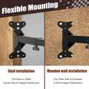 Bike Wall Mount Hanger for Garage, Heavy-Duty Durable Aluminum Alloy Horizontal Bicycle Storage Rack with Adjustable Hook, Hold up to 66lbs, for Road Mountain Hybrid Bikes in Garage