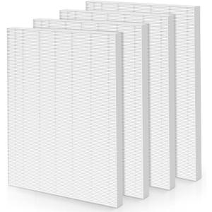 isinlive 115115 HEPA Replacement Filters A for Winix PlasmaWave 5300-2, C535, 6300, 5300, 6300-2, P300, AM90, 9000, 5000, 5000B, C909, 9800 Air Purifier, 4 Pack HEPA Filter, Size 21