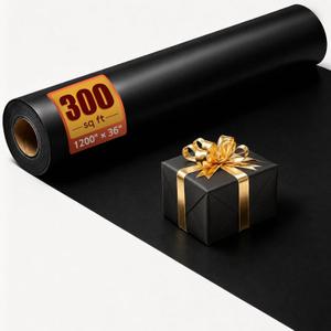 Black Craft Paper Roll, 36" x 1200" (100') Bulletin Board Paper | Banner and Poster Paper Roll for Drawing, Painting, Kids Art, Gift Wrapping, Floral Bouquets, Packing, and Table Covering