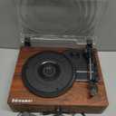 Vinyl Record Player with Upgraded Speakers and USB,Belt-Driven Bluetooth Turntable with 3 Speed AUX Input Headphone Jack and RCA Output