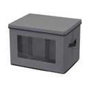 Household Essentials Tall Wine and Bottle Storage Chest, Gray