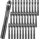 Rossesay 21Pack Mini Pen Flashlights Bulk LED Pen Lights Aluminum Pocket Flashlights with Clips Small Handheld Torches Gifts for Camping Hiking Emergency Outdoor (Black)