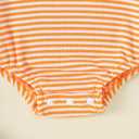 Noubeau Newborn Baby Boy Thanksgiving Bubble Romper Christmas Stripe Truck Bodysuit Pullover Playsuit Holiday Clothes (Orange)