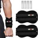 Adjustable Ankle Weights & Wrist Weights for Women Men, 1 Pair Removable Weighted Plate Arm Leg Weights for Walking, Running, Pilates (2.2lb/4.4lb/6.6lb/11lb/22lb Total)