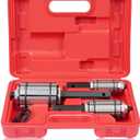 DAYUAN 3 Pcs 1-1/8'' to 3-1/2'' Exhaust Pipe Expander Tool Set, Tail Pipe Spreader Kit Compatible with Most Vehicles and Trucks (Orange-red)