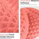 Upgrade Silicone Foot Massager Mat, Large Reflexology Mat for Feet Relaxation, Portable Foot Acupressure Mat with Dual-Side Usage, Foldable Standing Desk Mat for Pain, Fatigue Relief(Pink-L)