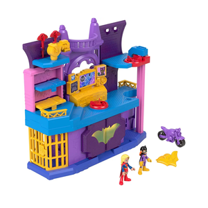 Fisher-Price Imaginext DC Super Friends Toy Batgirl Hero Hideout Playset with 2 Figures & 5 Accessories for Pretend Play Kids Ages 3+ Years