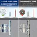 3/8"x5" Wedge Anchor by Zinced of Heavy-Duty Fastener for Cement and Concrete (8pcs Pack)