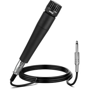 PylePro Dynamic Handheld Microphone, Professional Moving Coil Mic with Built-in Pop Filter, Wide Frequency Response, High Signal Output, Rugged Design, Low Noise Circuitry, 15' ft. XLR Cable Included