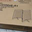 Freestanding Wooden Pet Gate for House, Foldable Indoor Dog Gate for Doorways, Stairs - 24" Height, 3 Panels, White