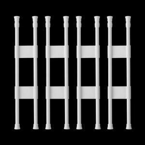 4 Sets Double RV Refrigerator Bars, 15.8-27.6 Inches Non-Slip Adjustable RV Fridge Tension Rods, for Camper Refrigerator, Kitchen, Bookshelf, Cupboard-White