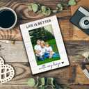 Mom Son 4x6 Picture Frame, Best Mom Gifts, Mothers Day Birthday Gifts from Sons, Mother of Sons Photo Frame, Life Is Better with My Boys Picture Photo Frames for Desk Decor