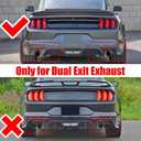 Rear Bumper Diffuser for Ford Mustang 2015-2023 V2 Style Glossy Black ABS Rear Spoiler Lip Only Fit with Dual Exhaust Version Drilling is Required (for Dual Exhaust Version)