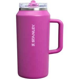 STANLEY Quencher ProTour Flip Straw Tumbler with Leakproof Lid 64 oz | Built-In Straw & Handle | Cupholder Compatible for Travel | Insulated Stainless Steel Cup | BPA-Free | Dark Blossom