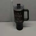 Dad 40 oz Stainless Steel Insulated Tumbler With Handle & Straw Lid for Dad on Fathers Day, Birthday, Christmas or Valentine's Day