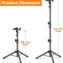 Starlink Mount Gen 3, Starlink Tripod Stand with Mount Adapter, Adjustable Height Starlink Tripod Mount Gen 3, 90 Tilt Angle Adjustment Starlink Antenna Pipe Adapter (Black)