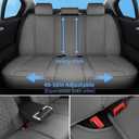 Car Seat Covers Full Set Grey, Luxury Faux Leather Car Seat Covers Waterproof Non-Slip Seat Protector Universal Fit for Most Cars SUVs Trucks Pick-ups,Car Accessories for Front Seats and Back