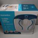 Homedics Bubble Mate Foot Spa, Toe Touch Controlled Foot Bath with Invigorating Bubbles and Splash Proof, Raised Massage Nodes and Removable Pumice Stone