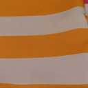 Whaline Scalloped Edge Orange Pink Striped Tablecloth Waterproof Fabric Tablecloth Rectangle Table Cover for Home Kitchen Table Decoration, 55 x 70 Inch