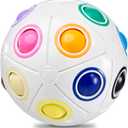 CUBIDI Original Big Rainbow Puzzle Ball I Brain Teasers for Kids Ages 6-10 I for Boys and Girls 6+ Years I Ideal Travel Toy for Children | Fidget Puzzles for Adults