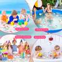 Jexine 100PCS Mini Beach Stress Balls Bulk 2.5" Rainbow Squeeze Mini Pool Balls Beach Stress Relief Toys for Girl Boy Birthday Summer Hawaiian Water Games Party Favor(Bright Color)