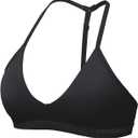 YEOREO Sports Bras for Women Strappy Padded Halter Ericie Open Back Light Impact Deep V Neck Yoga Workout Gym Tops (Medium, Black)