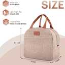 Lunch Bag for Women & Men Adult Insulated Lunch Box, Small Leakproof Cooler Food Lunch Containers Reusable High Capacity Lunch Tote Bags for Work, Travel, Outdoor (KHAKI)