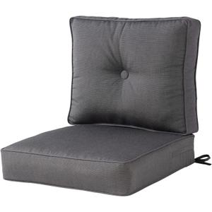 Greendale Home Fashions Outdoor 2-Piece Sunbrella Premium Deep Seat Cushion Set, Canvas Coal