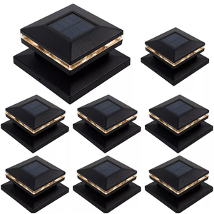 Maggift 8 Pack Outdoor Solar Post Lights Garden Decor Weather Resistant, Black