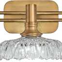3-Light Bathroom Vanity Light Fixtures Vintage Brass Wall Light Fixtures Vanity Lights Over Mirror for Bedroom Living Room Bathroom