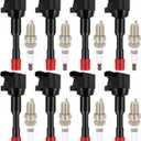 ECCPP Ignition Coil UF374 8 ignition coils & #5325 8 iridium Spark Plugs,for Honda 2003 2004 2005 Civic Hybrid 1.3L L4