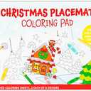 2 x Christmas Coloring & Activity Pad - Fun Holiday-Themed Coloring Set, 12 Double-Sided Sheets, Festive Art, Kid & Adult Craft Kit