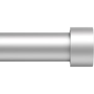 Silver Extra Long Curtain Rod 30 to 240 inch, Heavy Duty Window Treatment Single Rods with Modern End Caps, 1 inch Metal Rods Set for Outdoor Patio, Adjustable Wall Mounted Curtain Rod