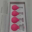 4 Size Facial Cupping Therapy Set Glass, Eye Face Vacuum Massage Anti Cellulite Cup - Silicone, for Beauty Body Cup Lymphatic Fascia Massager (Gift Box Packaging-red)