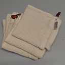 Homaxy 100% Cotton Waffle Weave Kitchen Dish Cloths, Ultra Soft Absorbent Quick Drying Dish Towels, 12 x 12 Inches, 6-Pack, Beige