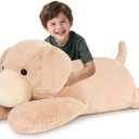 43 inch Golden Retriever Giant Dog Stuffed Animal, Lifelike Jumbo Dog Plush for Stress Relief & Companion, Extra Soft Large Stuffed Animals, Big Plushies Gifts for Kids Adults