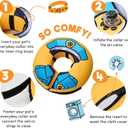 BENCMATE Inflatable Dog Cone Collar Alternative, Soft Dog Cone for Small Medium Large Dogs and Cats, Neck Recovery ECollar Donut Collar After Surgery (Medium+[Neck:11"-14"], Police Officer)