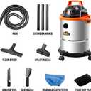 Armor All VO408S 0901 4 Gallon 3 Peak HP Stainless Steel Wet/Dry Vacuum, Orange