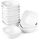MALACASA 5 oz Porcelain Dip Bowls Set, 12 Pack Small Ramekins, Dipping Sauce Dishes, Stackable Tiny Ramekins for Pudding, Souffle, Brulee, Dessert, Snack, Charcuterie Boards accessories, Oven Safe
