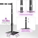 10x10 Pipe and Drape Stand Kit, Heavy Duty Backdrop Stand Adjustable, Sturdy Metal Back Drop Decoration Frame with Flat Base for Parties, Flower Wall, Wedding, Event,Trade Shows, Photo Shoot- Black, 10ftx10ft