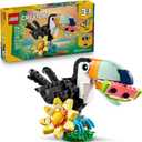 LEGO Creator 3 in 1 Wild Animals: Tropical Toucan Building Toy for Kids- Jungle Building Blocks & Learning Toy for Girls & Boys, Ages 7+ - Build 3 Animal Toys in 1 Set - Gift for Birthdays