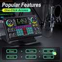 Professional Podcast Bundle with DSP Sound Card and Audio Mixer, 3.5mm Condenser Microphone for Live Streaming, Singing, Recording, and Gaming – Voice Changer, Noise Reduction C200PRO-P15(Cantilever)