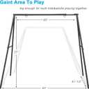 440lbs Swing Stand A Frame Heavy Duty, 71 Height Full Metal Swing Frame,Anti-Rust and All Weather Resistance,Suit Saucer Swing,Swing Chair for Kids in Backyard,Outdoor (Black Frame Without Swing)