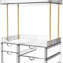 SNSLXH Makeup Organizer Bathroom Storage- 4 Tier 4 Drawer Makeup Storage, Transparent Clear Cosmetics Organiser, Ideal for Cosmetic Perfume Skincare, for Countertop, Bathroom, Office Supplies, Dresser