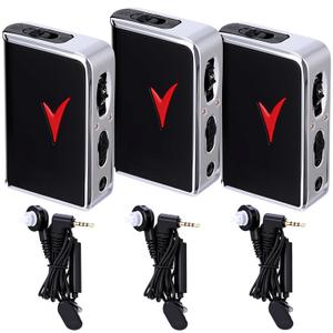 Geiserailie 3 Pack Personal Hearing Amplifiers Sound Amplifier Pocket Voice Hearing Enhancement Device with 8 Volume Levels and Headphones for Seniors Sound Gain of 50db, up to 100 Feet Away