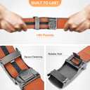 Men's Ratchet Belt - Genuine Leather, Custom Fit, Stylish and Durable (35mm) (Matte Black)