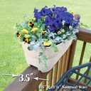 Bloomers Railing Planter with Drainage Holes 24" Weatherproof Resin Planter Polyethylene plastic - White
